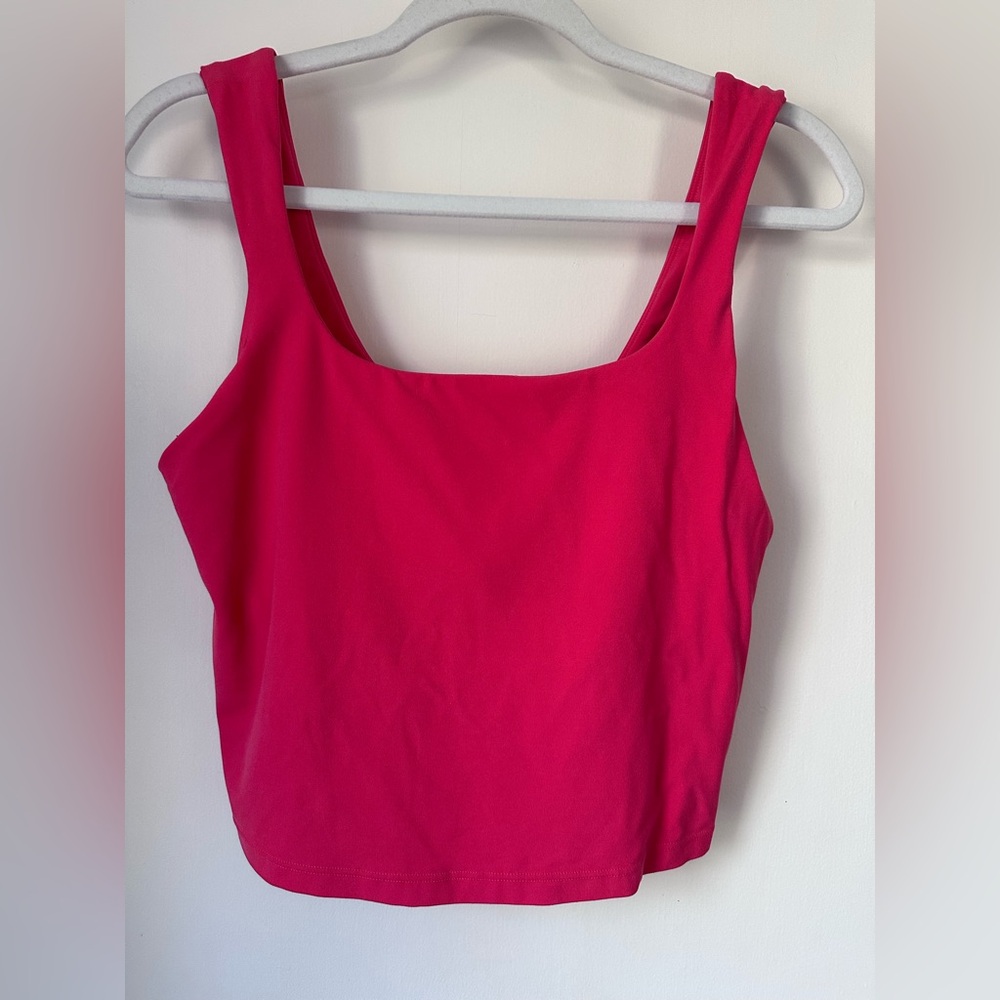 Athletes Transcend square neck crop sports bra